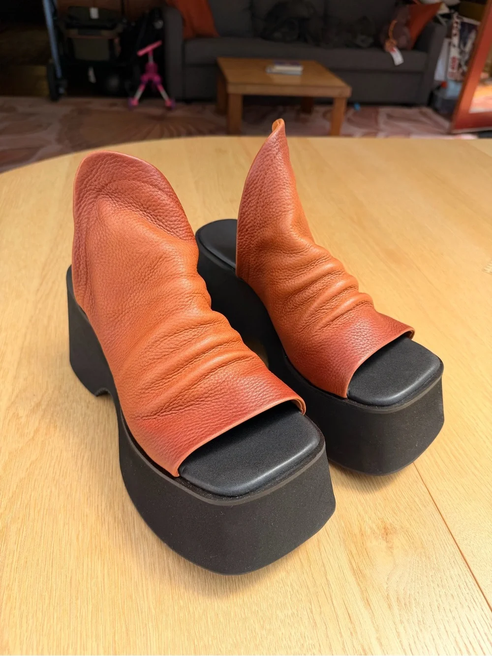 Women’s Brown Platform Slide Sandals